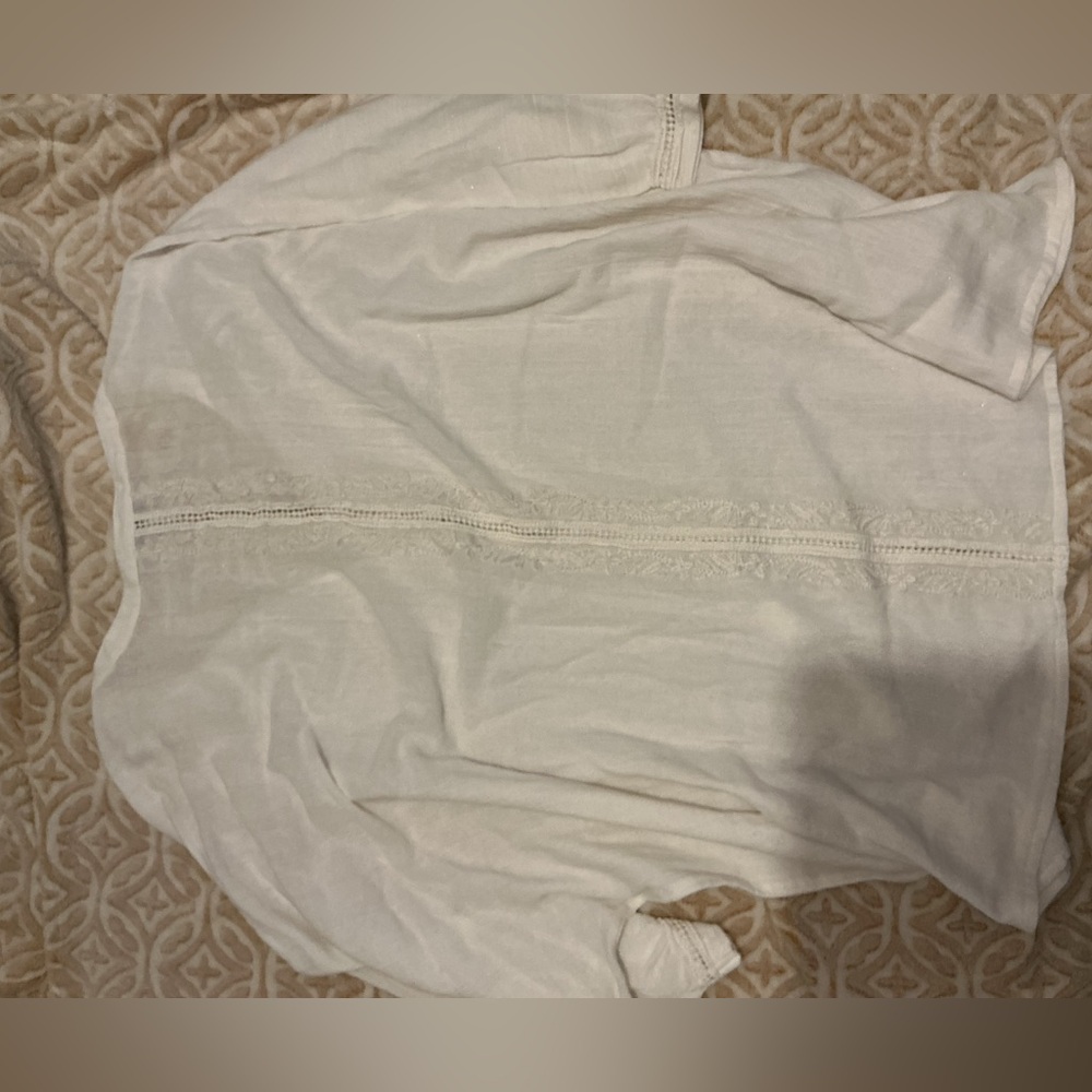 Rachel Zoe White Boho Lace Blouse | Size 3X - Picture 4 of 4